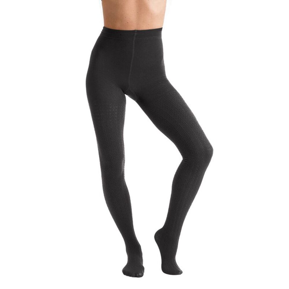 Couture Womens/Ladies Fashion Cable Fleece Tights (1 Pair) / Black